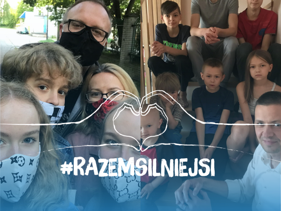 Grafika obrazująca DANONE firmę przyjazną rodzinie