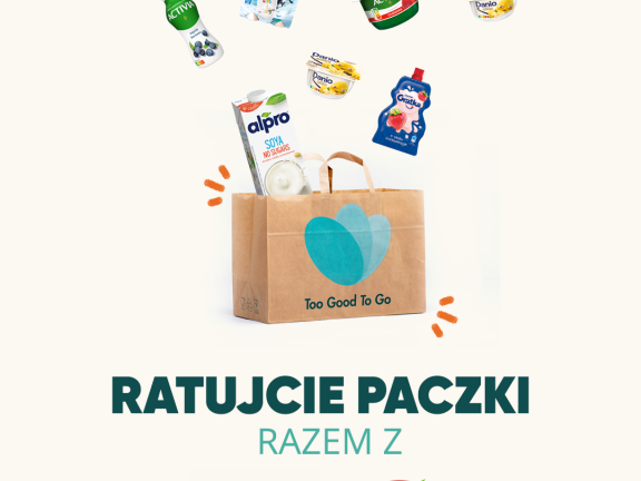 Produkty Danone wpadające do torby Too Good To Go