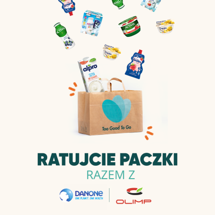Produkty Danone wpadające do torby Too Good To Go