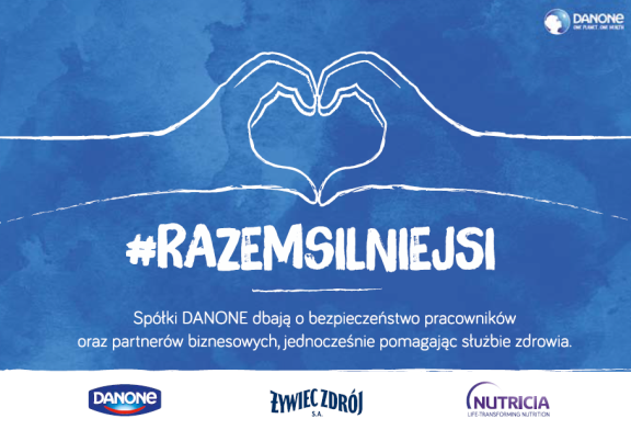Grafika Razem Silniejsi Danone wspiera podczas pandemii
