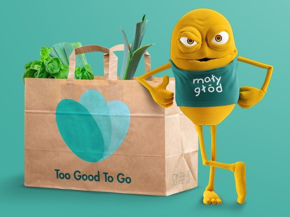 Maly glod przeciw marnowaniu jedzenia z Too Good Too Go