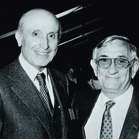 Isaac Carasso and Antoine Riboud - historical photo