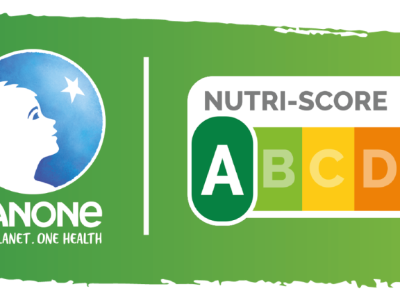 Logo Danone i systemu Nutri-Score