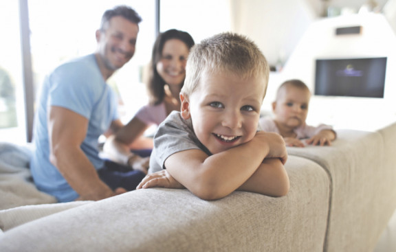 a photo of the family symbolizing Danone values